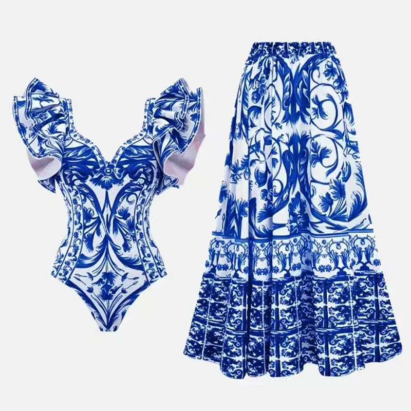 Monochrome Suit Set - Maiô Feminino Estampado Novo SMVP 2026,