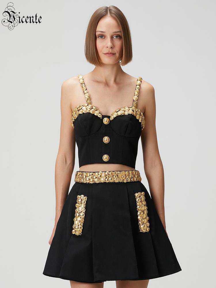 Women Formal Wear Outfits - Vc conjunto de vestido preto de