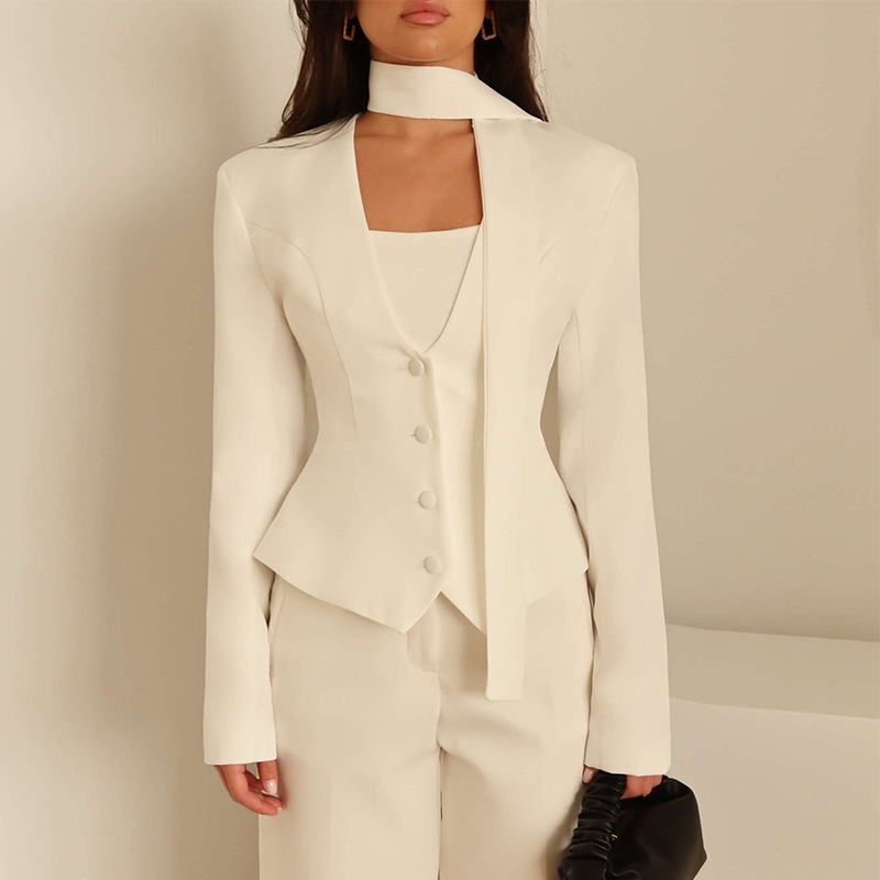 Women'S Formal Wear For Wedding Guest - Outono feminino terno 1 peça blazer