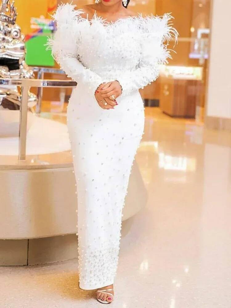 Formal Wear Gowns For Women - Vestido Branco de Festa para Mulheres