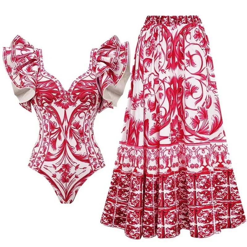 Uma peça de maiô impresso para - Monochrome Suit Set avaliação e preço