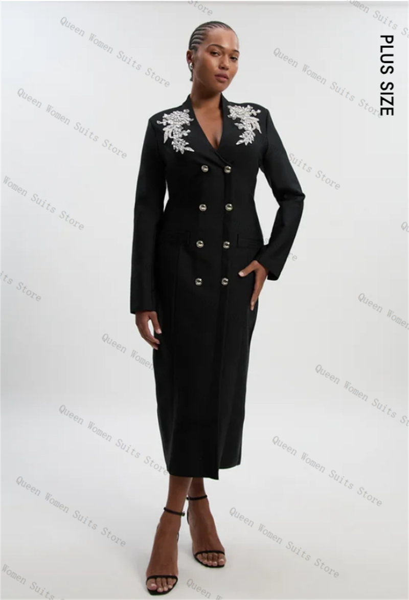 Preto algodão feminino terno 1 - Women'S Formal Wear For Wedding Guest avaliação e preço